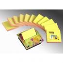 Zestaw 12 bloczkw 3M Post-it Z-note R330 zto rowe + podajnik Millenium