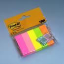 Zestaw znacznikw samoprzylepnych 3M Post-It 15x50mm neon 5 kolorw 670