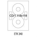 Etykiety samoprzylepne Emerson na CD ILK 118x118 (100)