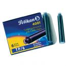 Naboje atramentowe Pelikan PN301176 niebieskie krótkie