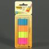   Zestaw znacznikw samoprzylepnych 3M Post-It 25,4x38mm neon 4 kolory 672-P1