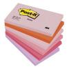   Bloczki samoprzylepne Post-it, paleta radosna, 6 sztuk po 100 kart. 127x76mm 655FLJO