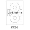   Etykiety samoprzylepne Emerson na CD ILK 118x118 (100)